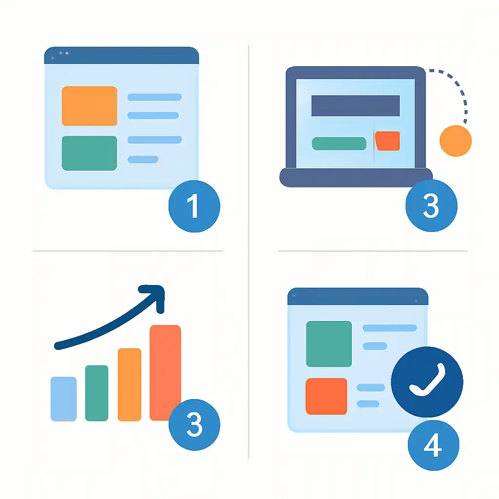 Annotated step diagram: panel charts jodi charts explained process with numbered callouts, DPBoss