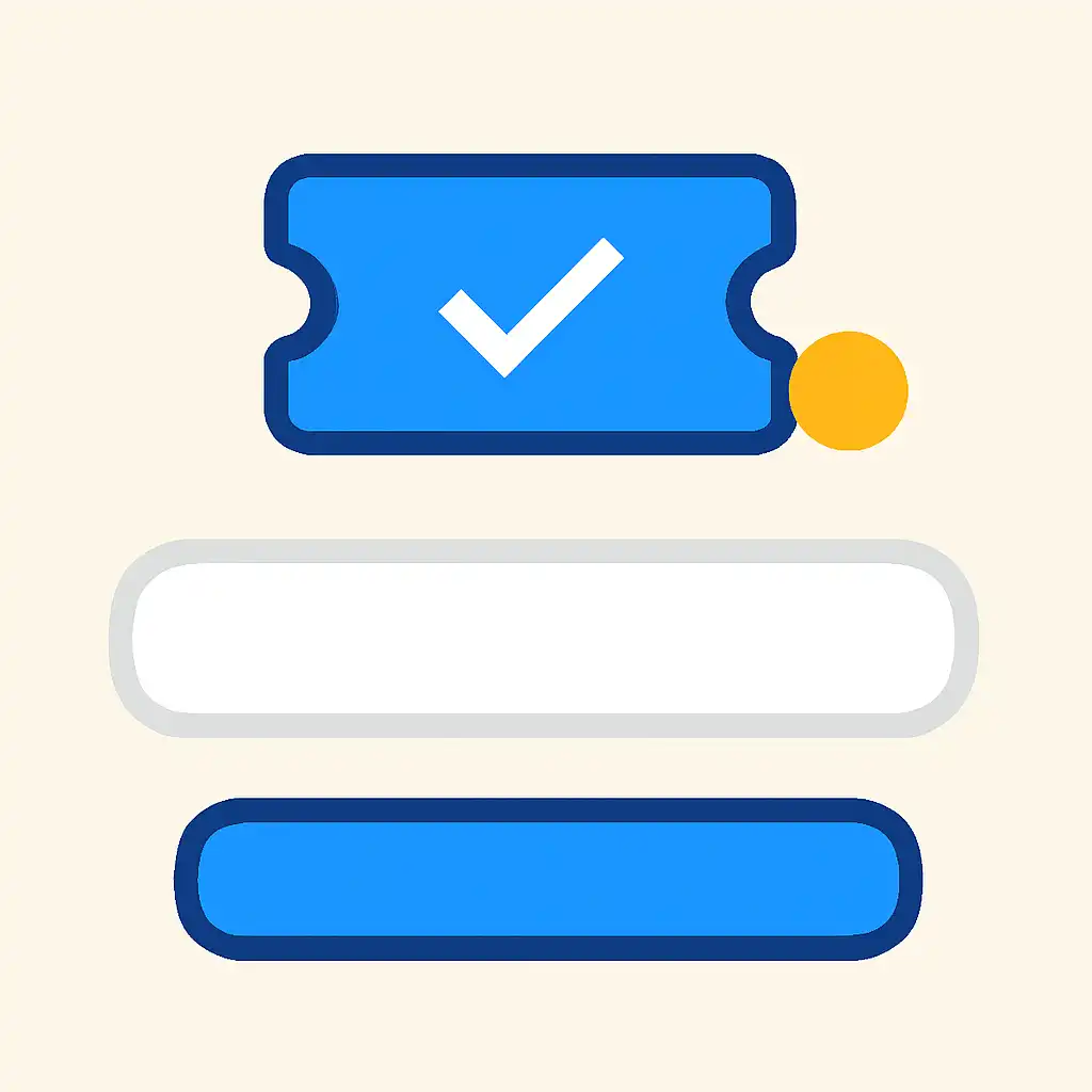 Close-up of button or form field for matching your ticket number, DPBoss